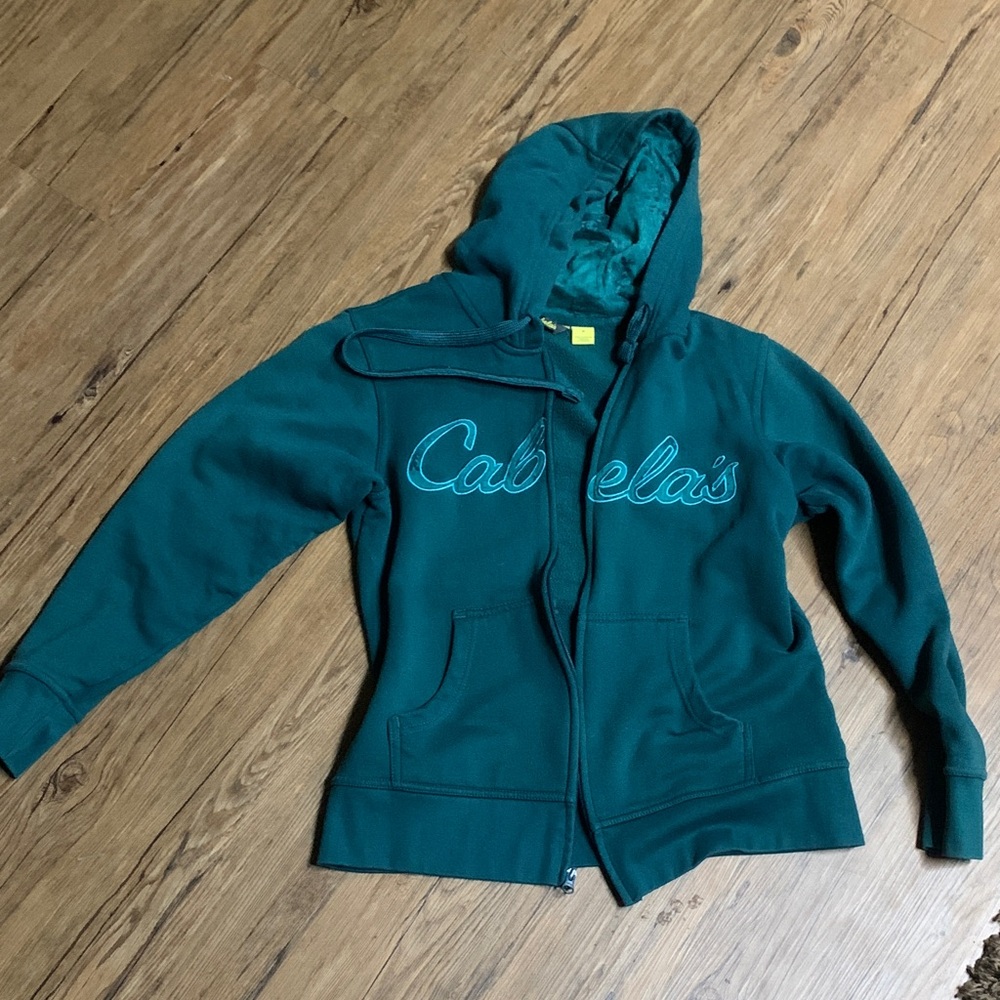 Cabela's Dark Teal Zip-Up Hoodie
